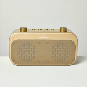 Hearth & Hand with Magnolia - Portable Brass Finish AM/FM Bluetooth Radio | New